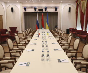 Wojna na Ukrainie - rozmowy na Białorusi