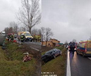 Tragiczny wypadek pod Kutnem. Niepełnosprawne dzieci wyleciały z drogi! W Akcji LPR [ZDJĘCIA]