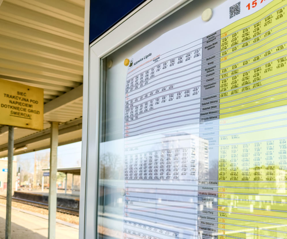 Rozkład jazdy pociągów na peronie Katowice Ligota. O jesiennej korekcie PKP Intercity przeczytasz na SE.