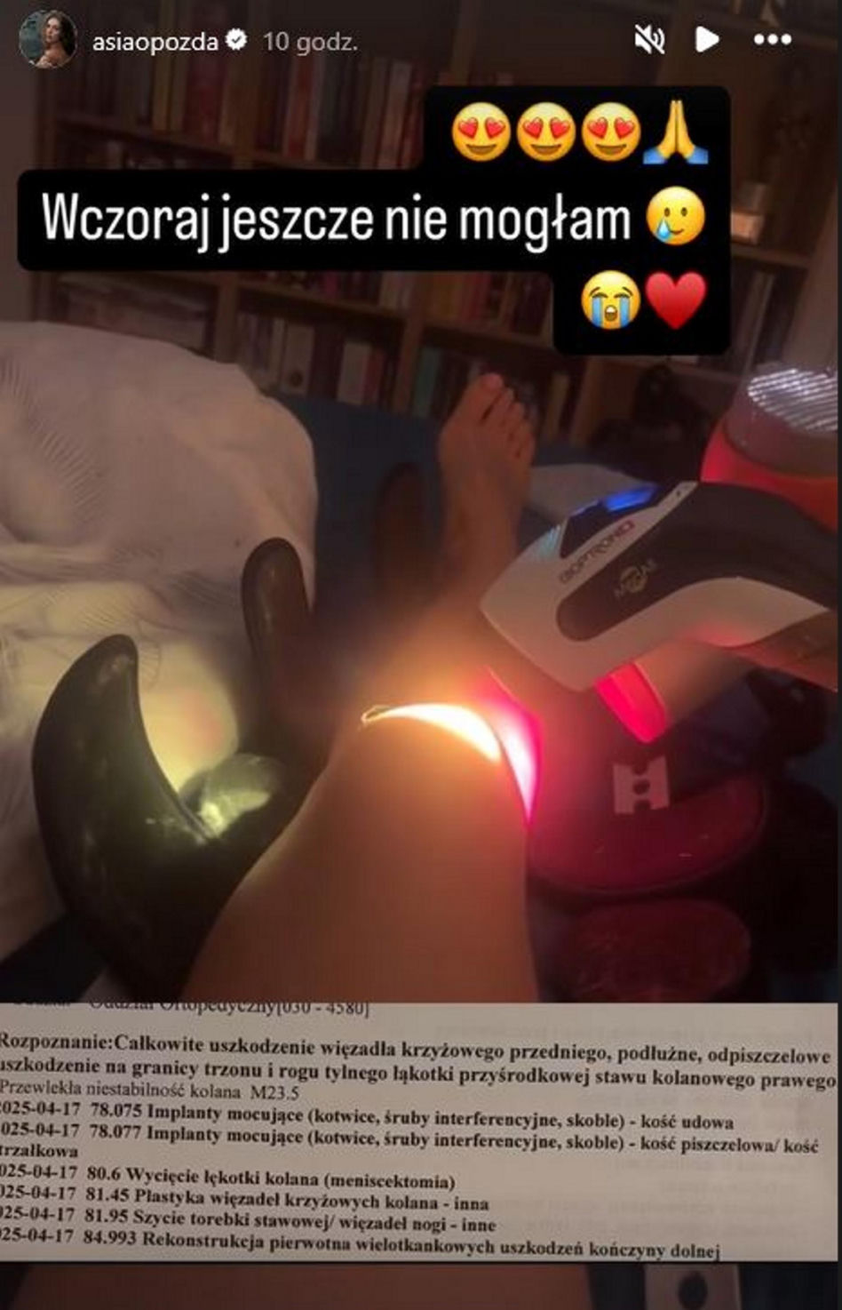 Joanna Opozda relacjonuje powrót do sprawności