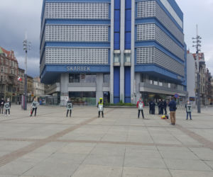 Protest przeciwko wyborom korespondencyjnym w Katowicach 