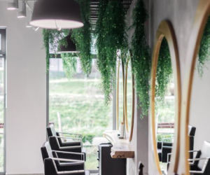 Salon fryzjerski w industrialnym klimacie
