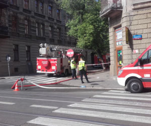 Groźny pożar na Gdańskiej w Łodzi