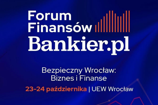Grafika promująca Forum Finansów Bankier.pl we Wrocławiu. O szczegółach wydarzenia przeczytasz na SE Portal Obronny.