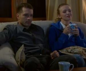 M jak miłość odc. 1082. Joanna (Barbara Kurdej-Szatan), Tomek (Andrzej Młynarczyk)