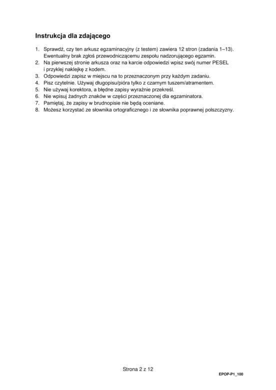 Matura 2025 - język polski