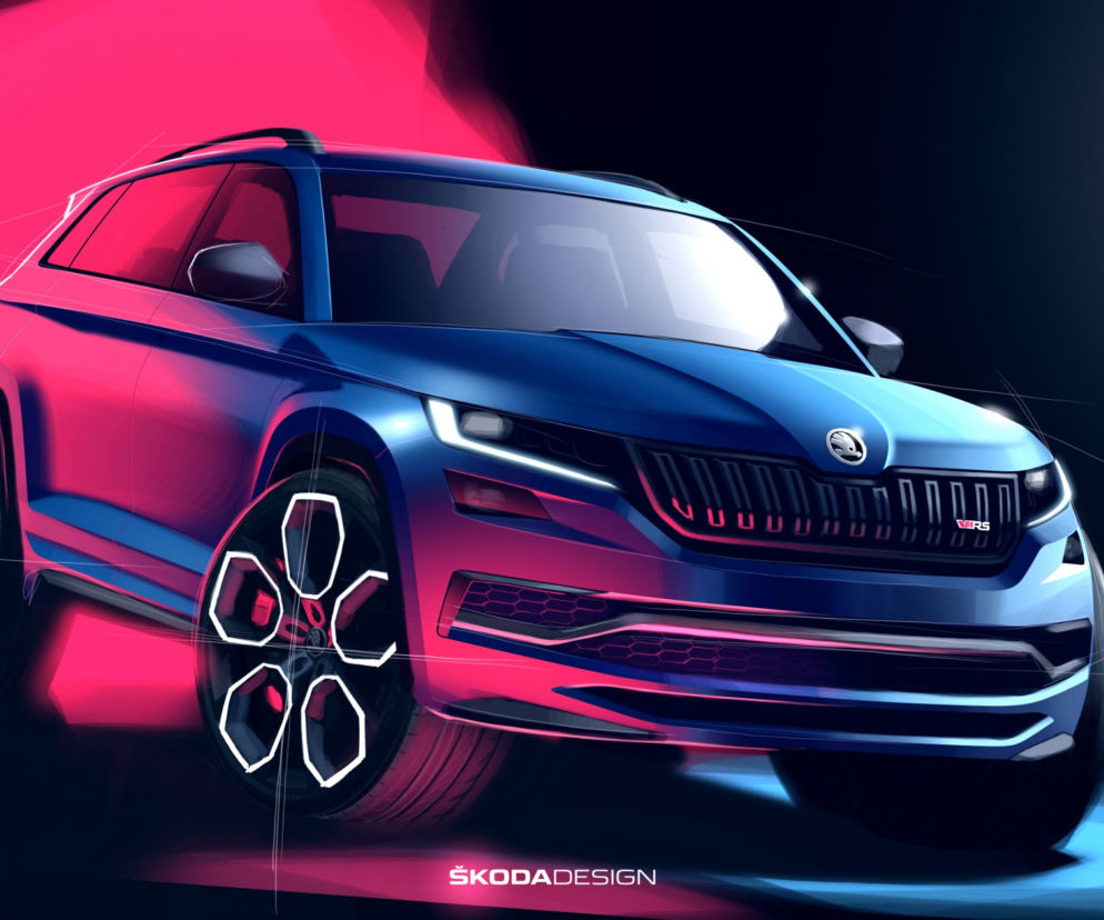 Skoda Kodiaq RS na szkicach