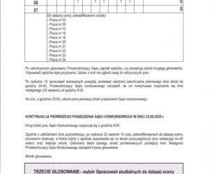 Protokół z 1. posiedzenia Sądu Konkursowego | Biblioteka Nowa Rzeszów