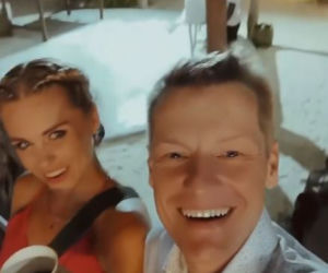 M jak miłość. Marcin Mroczek (Piotrek) z żoną Marleną Muranowicz na Zanzibarze
