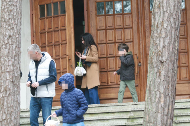 Marta Kaczyńska ze święconką