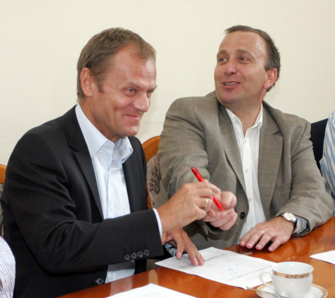 Donald Tusk i Grzegorz Schetyna