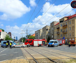 Wypadek na skrzyżowaniu Grójeckiej z Wawelską