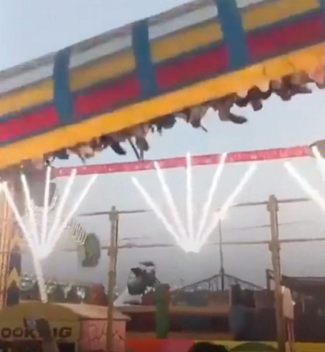 Rozpędzona karuzela z ludźmi runęła na oczach tłumu! Jedna osoba zginęła, 13 rannych
