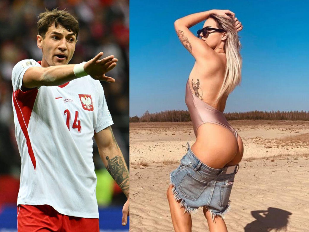 Jakub Kiwior i jego żona Claudia