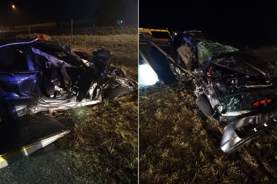 Koszmarny wypadek na A2 pod Łodzią! 18-latka i 20-latek z BMW nie żyją [ZDJĘCIA].