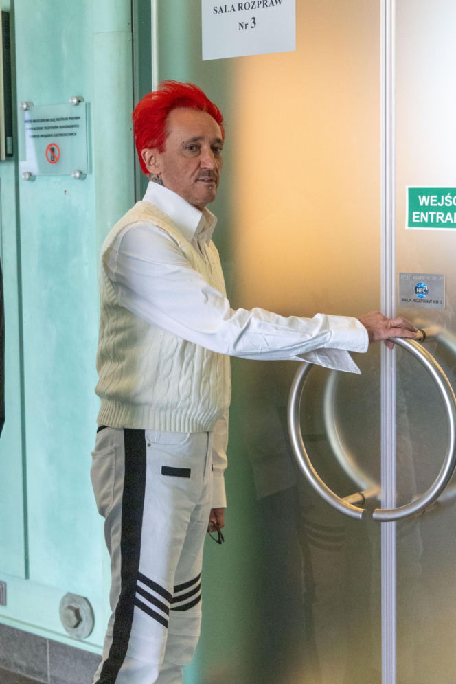 Michał Wiśniewski w sądzie. Nie miał czasu, żeby się przebrać