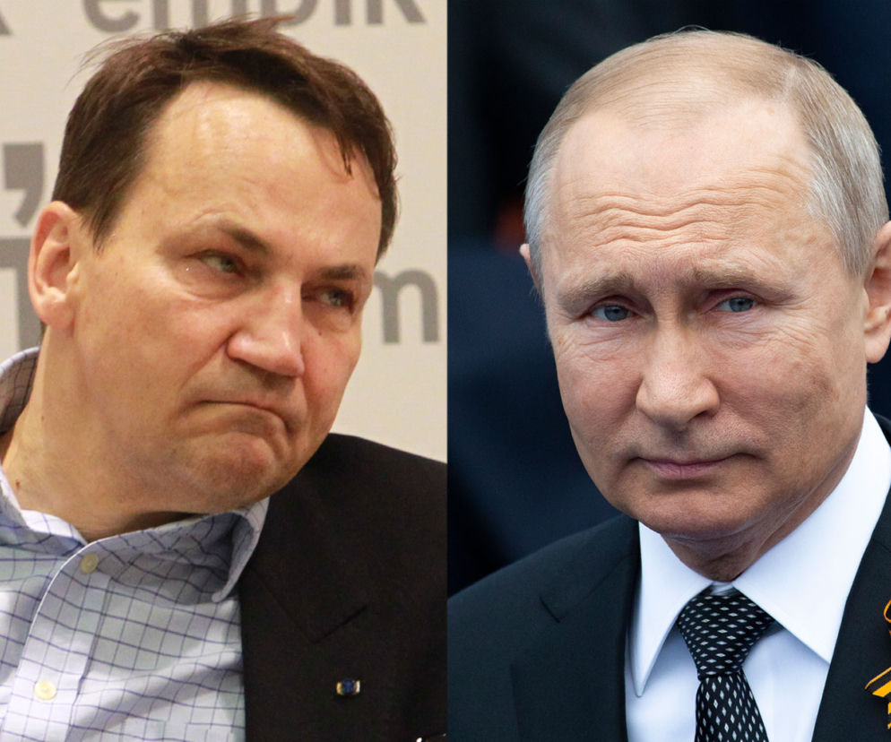 Radosław Sikorski i Władimir Putin. O ostrzeżeniach szefa polskiego MSZ przed Rosją przeczytasz na SE Polityka.