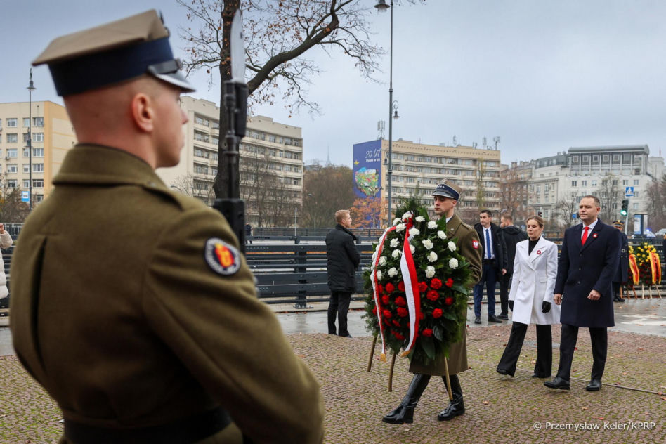 Marta Nawrocka w czasie obchodów Narodowego Święta Niepodległości