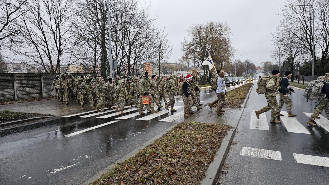 Marsz żołnierzy US ARMY w Drawsku Pomorskim 
