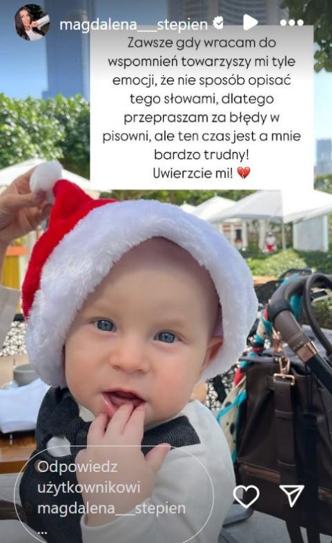 Magdalena Stępień wspomina synka na Instagramie