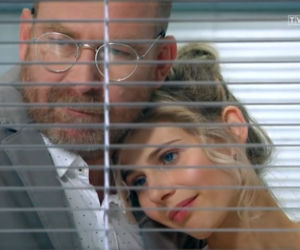 Barwy szczęścia, odcinek 2227. Marek (Marcin Perchuć), Iwona (Izabela Zwierzyńska)