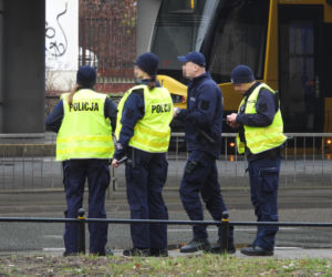 Akcja pirotechników rondo Starzyńskiego