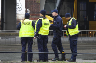 Akcja pirotechników rondo Starzyńskiego
