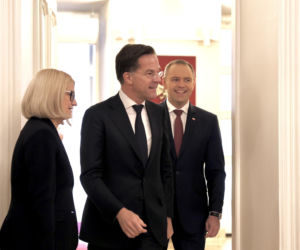 Rutte na spotkaniu z Nawrockim