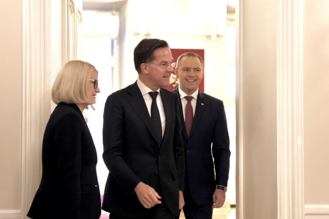 Rutte na spotkaniu z Nawrockim