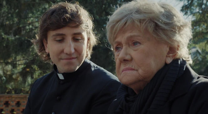 M jak miłość odc. 1910. Ksiądz Grzegorz (Paweł Janyst), Barbara (Teresa Lipowska)