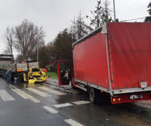 Wypadek na DK 8 w Cieszycach