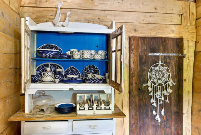 Wnętrze łemkowskiej chaty