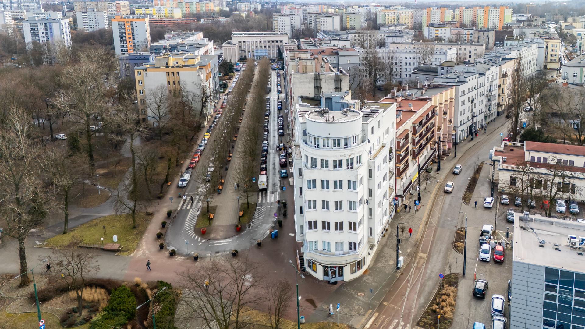 Przedwojenny drapacz chmur przy al. Zwycięstwa 1, Sosnowiec