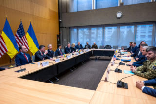 Genewa. Spotkania europejskich liderów ws. wojny w Ukrainie.