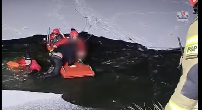 Dożywotni zakaz jazdy, alkohol i pościg. Finał na pękającym lodzie