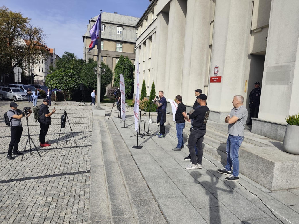 Protest górników i hutników
