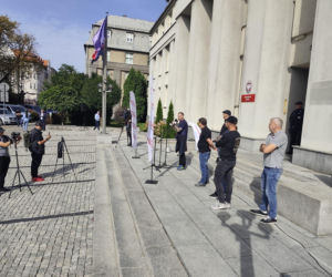Protest górników i hutników