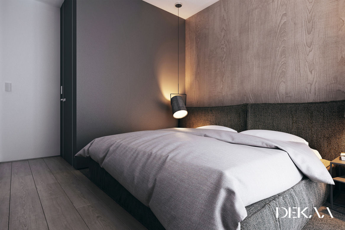 Projekt mieszkania na Żoliborzu: wnętrze w stylu modern