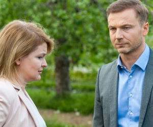 M jak miłość odc. 1236. Marta (Dominika Ostałowska), Andrzej Budzyński (Krystian Wieczorek)