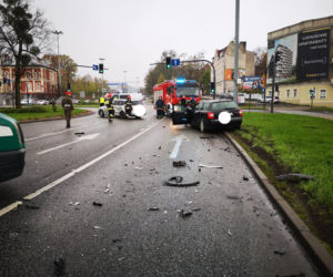 Wypadek na placu Poznańskim w Bydgoszczy