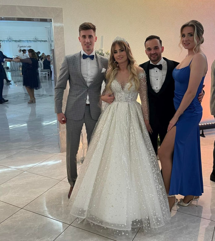 Sandra i Bartosz Zmarzlik z Adrianem Cyferem i jego z narzeczoną