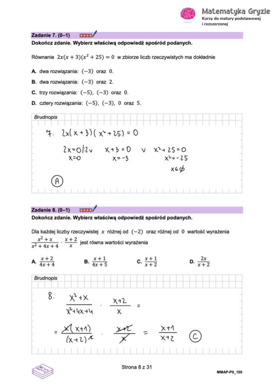 Matura 2025 - matematyka