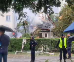 Toruń: Potężna eksplozja na ul. Wybickiego [ZDJĘCIA]