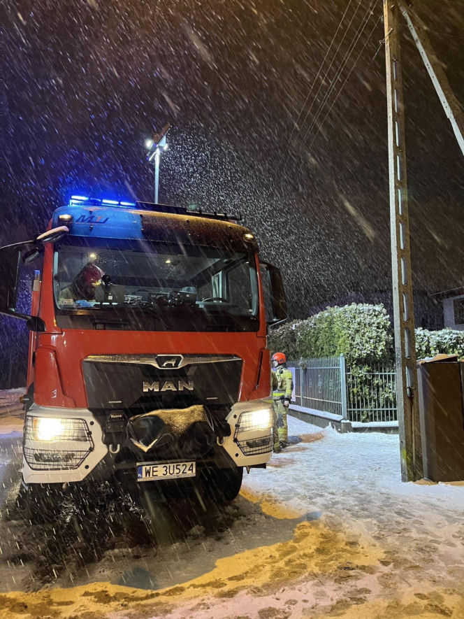 Pożar domu w Mińsku Mazowieckim, strażacy uratowali kota