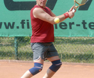 Karol Strasburger ćwiczy