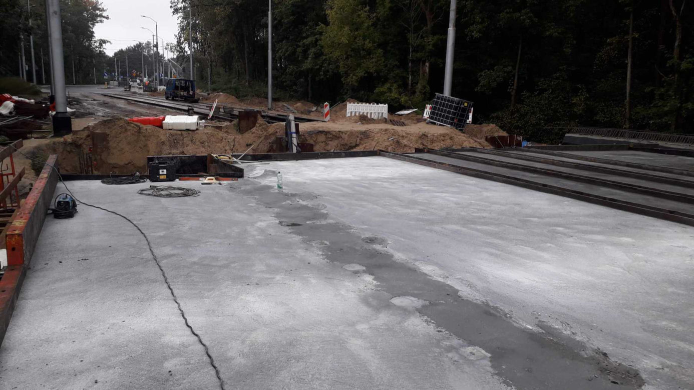 Przebudowa ulicy Arkońskiej - październik 2019