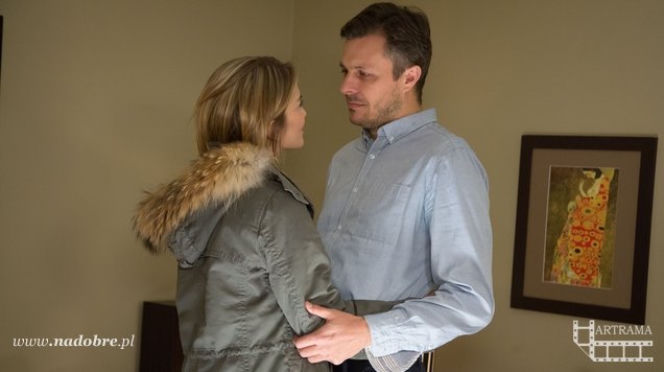 	Na dobre i na złe odc. 553. Hana Goldberg (Kamilla Baar), Piotr Gawryło (Marek Bukowski)