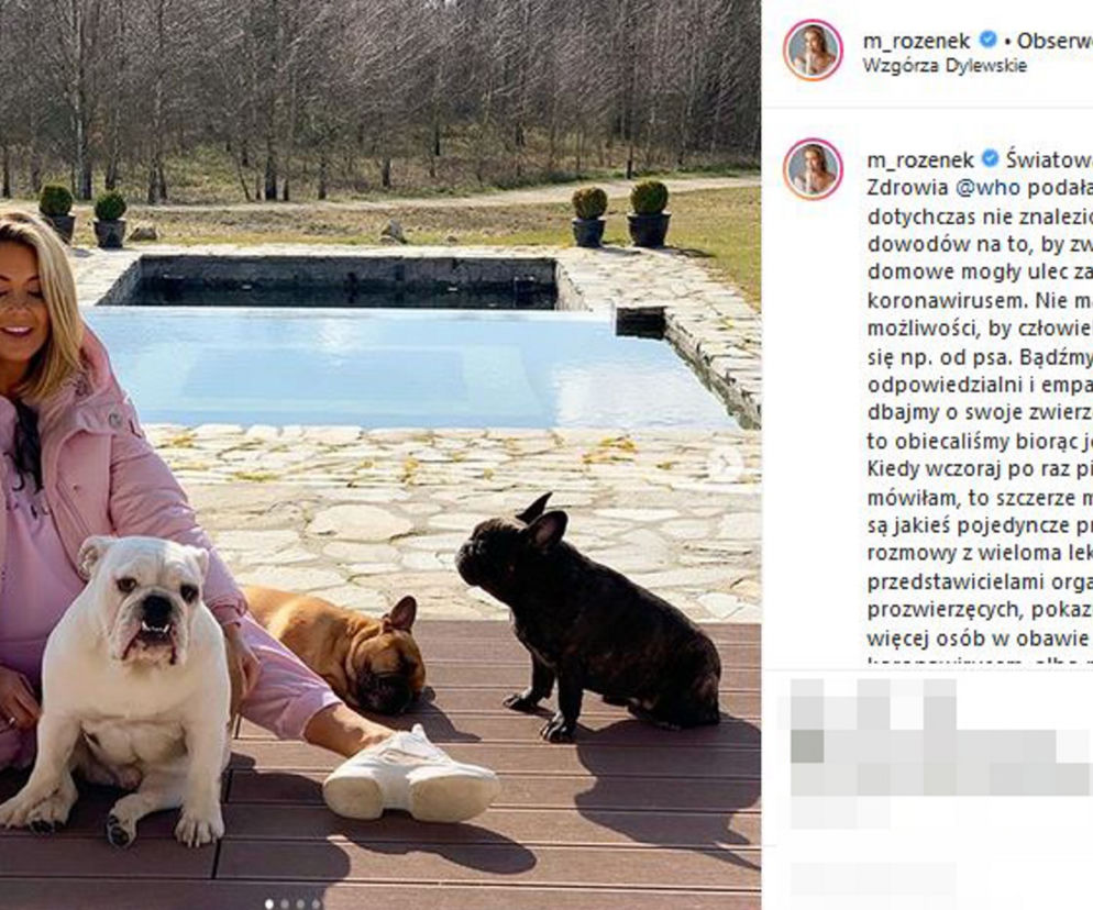 Małgorzata Rozenek w luksusowej twierdzy chroni się przed wirusem 