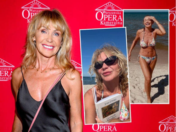 58-letnia Beata Ścibakówna w kusym bikini szaleje nad Bałtykiem. Królowa polskich plaż!