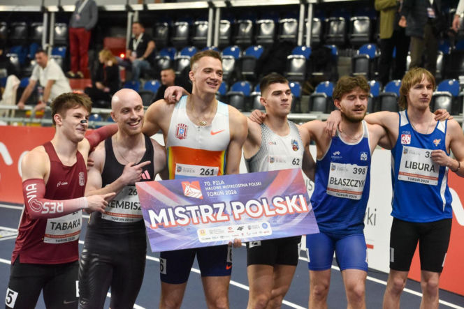 Halowe mistrzostwa Polski w Kujawsko-Pomorskiej Arenie Toruń. Zdjęcia kibiców i zawodników